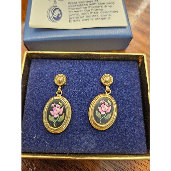 Avon Jewelry - Avon Earrings Floral Dangle Vintage in Box